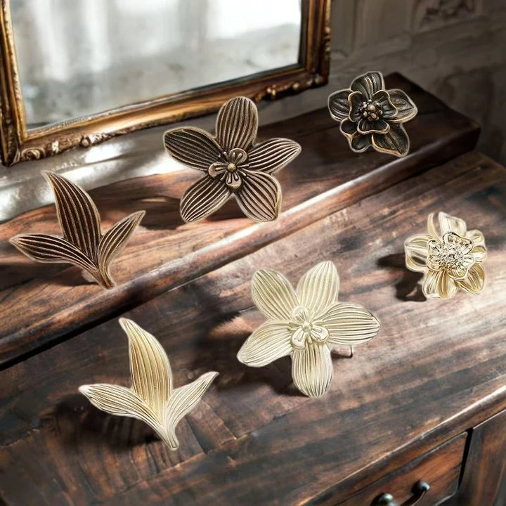 Single Hole Creative Petal Cabinet Knobs Furniture Handles Drawer Pull | Bowlift