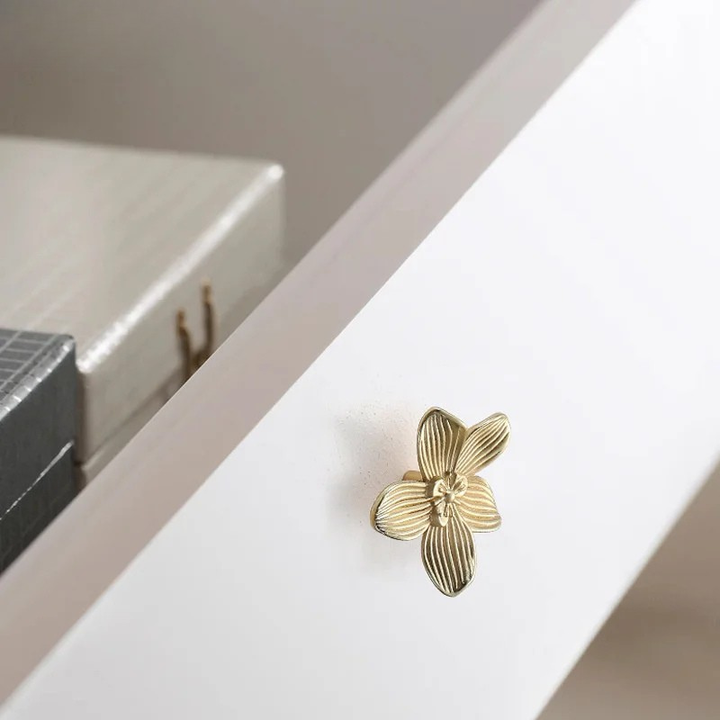 Single Hole Creative Petal Cabinet Knobs Furniture Handles Drawer Pull | Bowlift