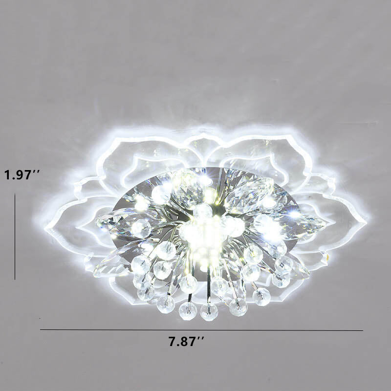 BowLift GlowPetal | LED Crystal Ceiling Light | Flower Shaped, RGB Color Changing & Energy Efficient