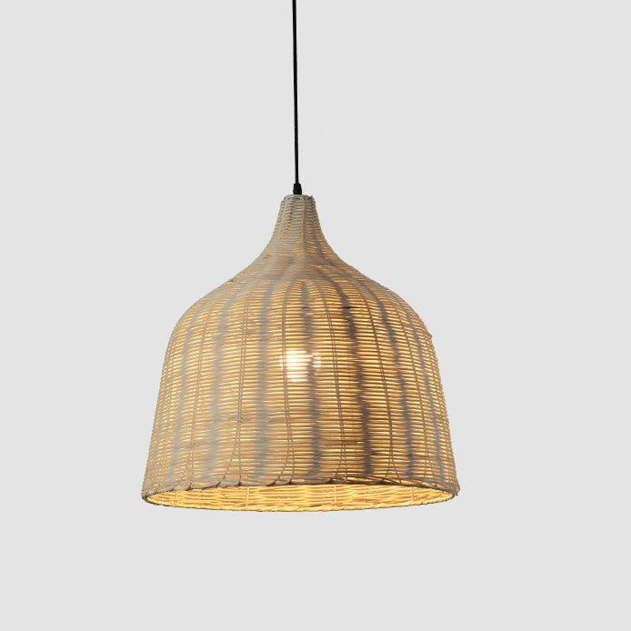 NatureGlow Pendant Lamp - Woven Reed and Bamboo Lighting | Bowlift