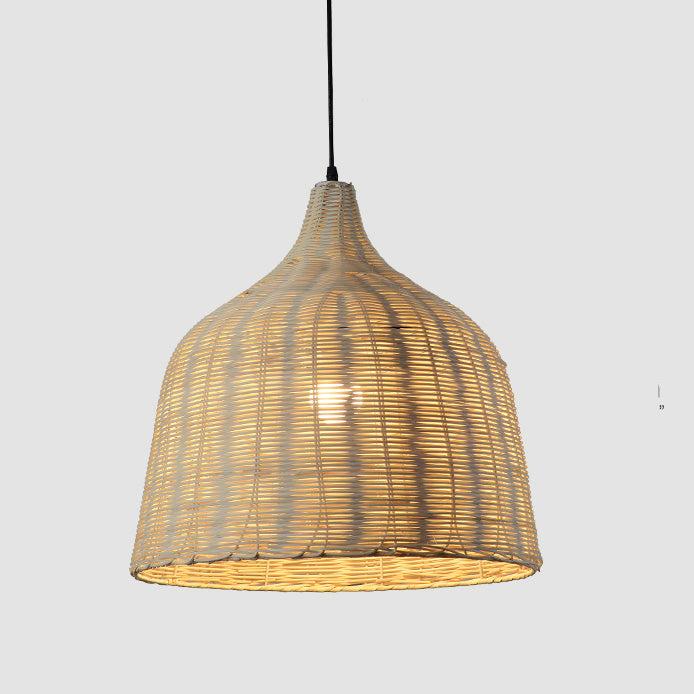 NatureGlow Pendant Lamp - Woven Reed and Bamboo Lighting | Bowlift