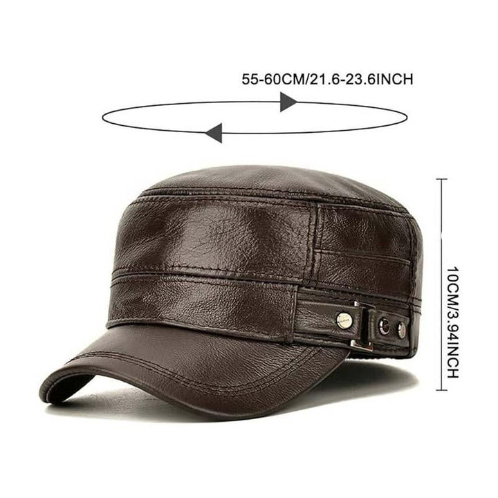 BowLift | New winter hat for men with lambskin ear protection flat visor