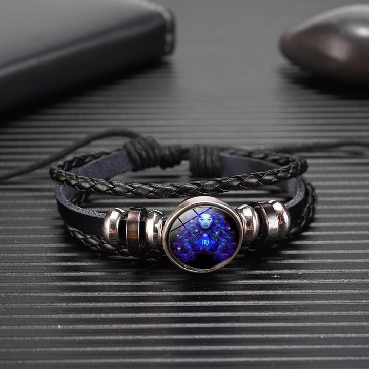 BowLift | Couple Braided Wristband 2Pack | Hot 12 Zodiac Handwoven Simple Fashion Bracelet