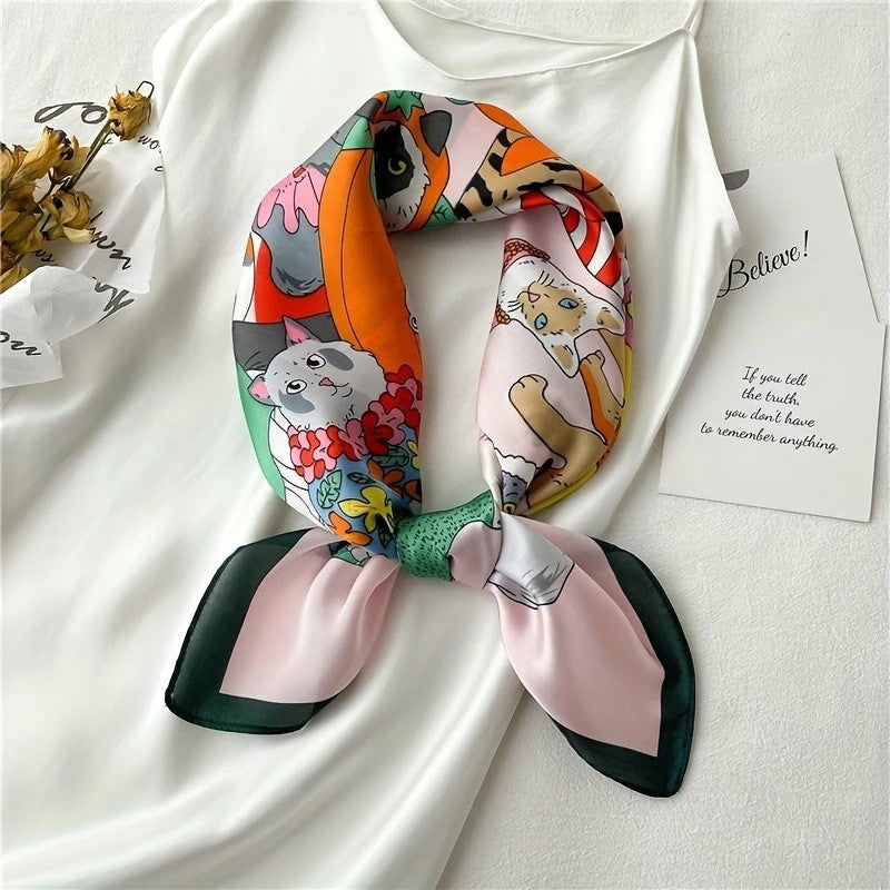BowLift | Retro Korean Style Faux Silk Scarf
