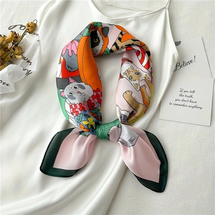 BowLift | Retro Korean Style Faux Silk Scarf