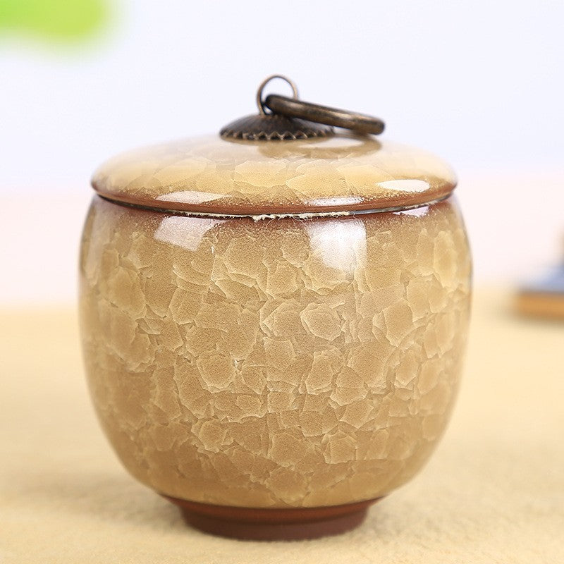 BowLift | Travel Tea Clay Tea Jar with Cracked Sandwich Design