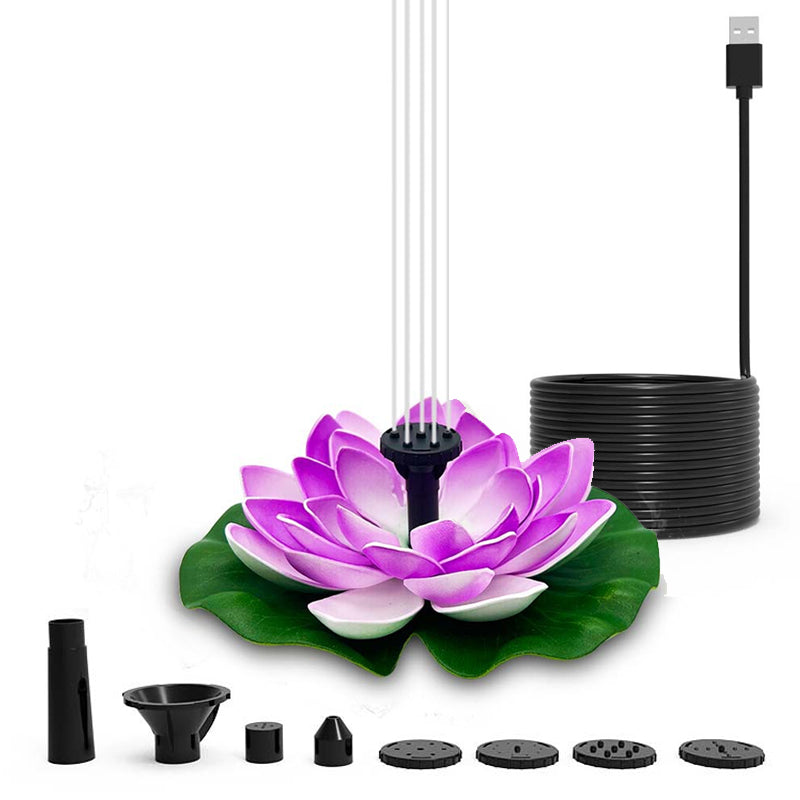 BowLift | Lotus-shaped solar fountain pond decoration