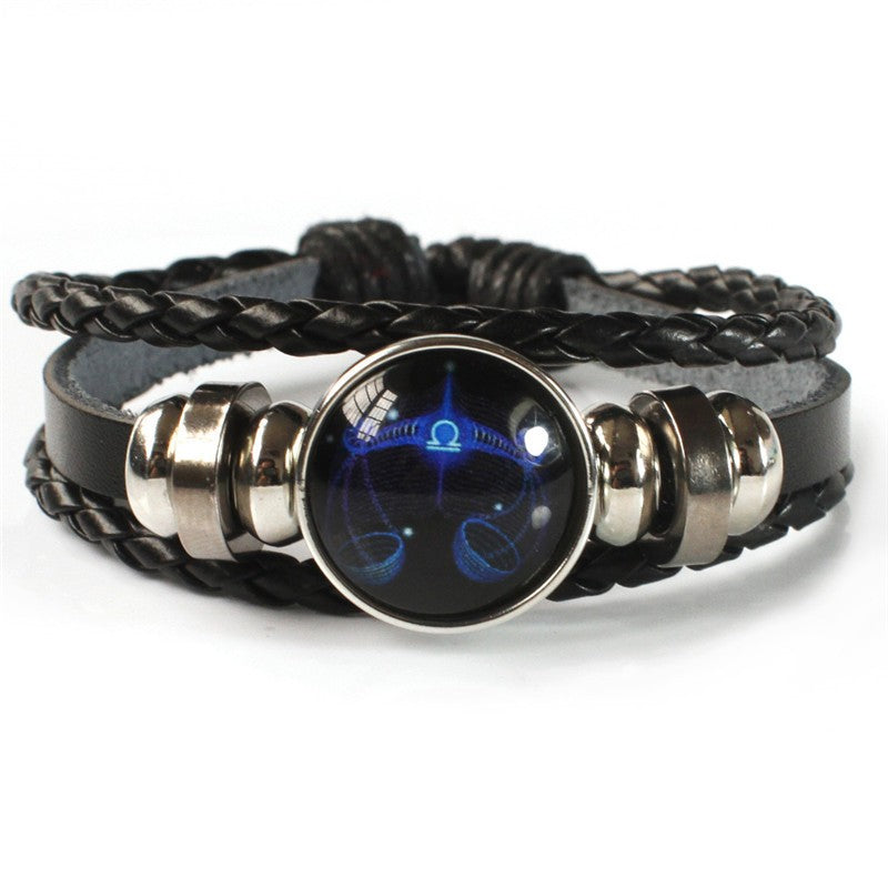 BowLift | Couple Braided Wristband 2Pack | Hot 12 Zodiac Handwoven Simple Fashion Bracelet