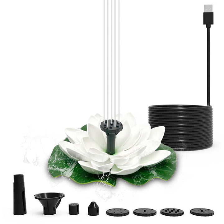 BowLift | Lotus-shaped solar fountain pond decoration