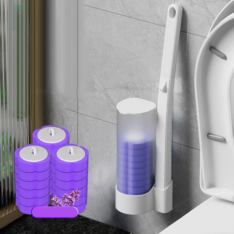 Toilet Wand Kit, Disposable Toilet Cleaning System with 18 Refill Heads | Bowlift