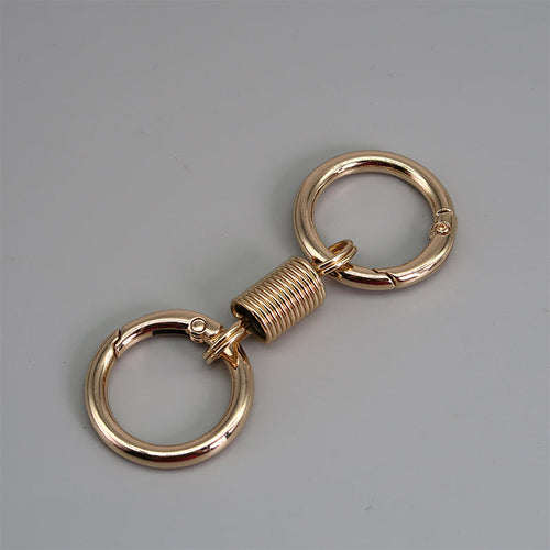 BowLift | Nordic Retro Spring Double Ring Keychain