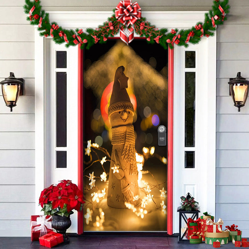 BowLift | Christmas Door Decoration | Fabric Door Cover | Washable & Reusable