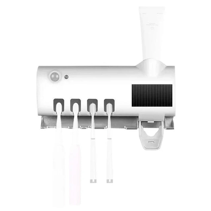 Smart UV Light Sterilizer Toothbrush Holder, WaII Mount Toothpaste Dispenser | Bowlift