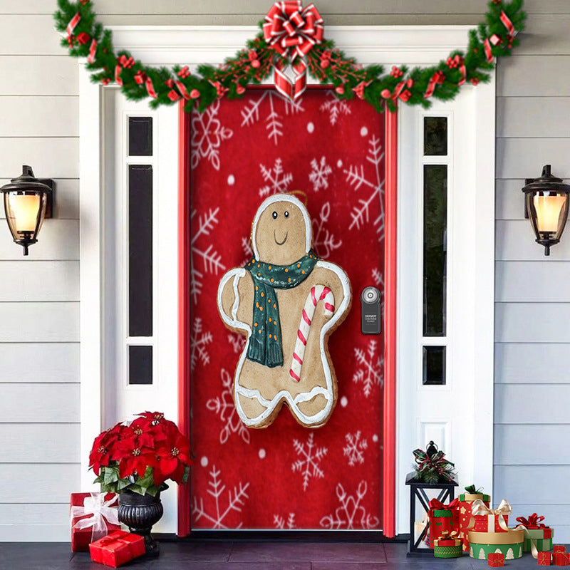 BowLift | Christmas Door Decoration | Fabric Door Cover | Washable & Reusable