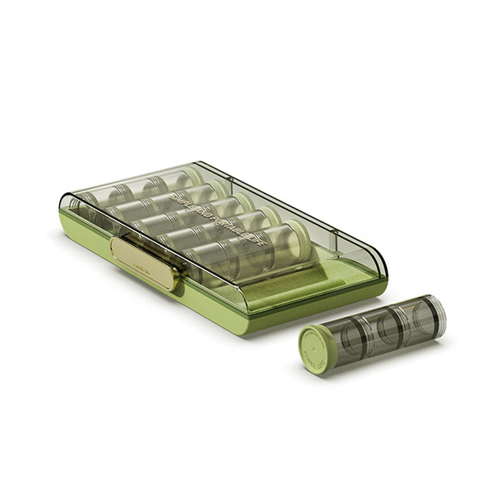 Portable high-capacity weekly pill organizer | Bowlift