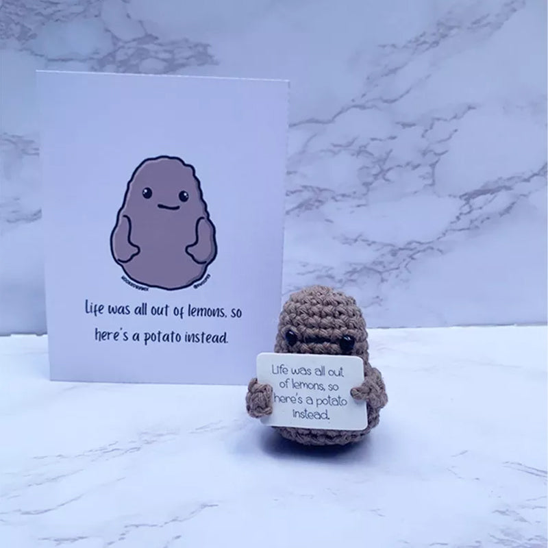 Funny Gift Knitted Positive Potato Bowlift