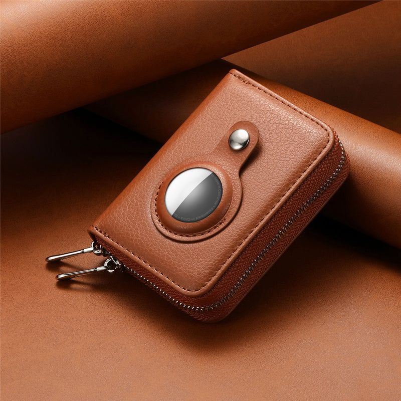 BowLift | Intelligent AirTag-Zip RFID Leather Wallet