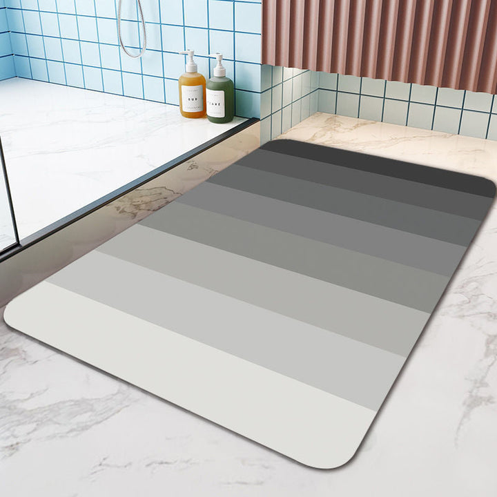 Non Slip Absorbent Stripe Floor Mat, Quick Drying Bathroom Balcony Rug | Bowlift