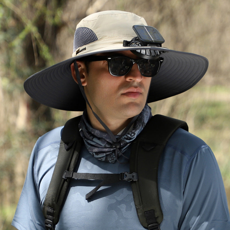 Solar & USB Charging Fan Outdoor Fishing Hat | Bowlift