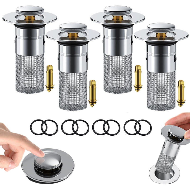 Stainless Steel Sink Drain Strainer Hair Catcher,  Bounce Floor Drain Filter | Bowlift
