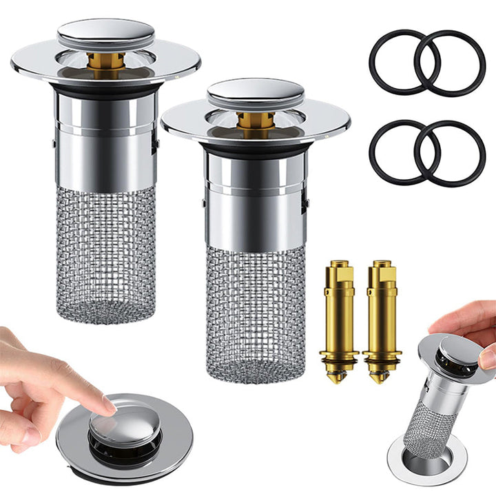 Stainless Steel Sink Drain Strainer Hair Catcher,  Bounce Floor Drain Filter | Bowlift
