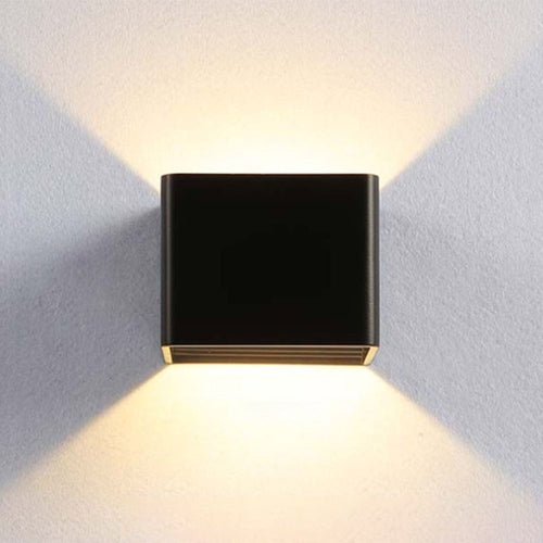 LumiBox - Square LED Wall Lamp | Modern Design in Bowliftack, White and Green for Bedroom and Living Room | Bowlift