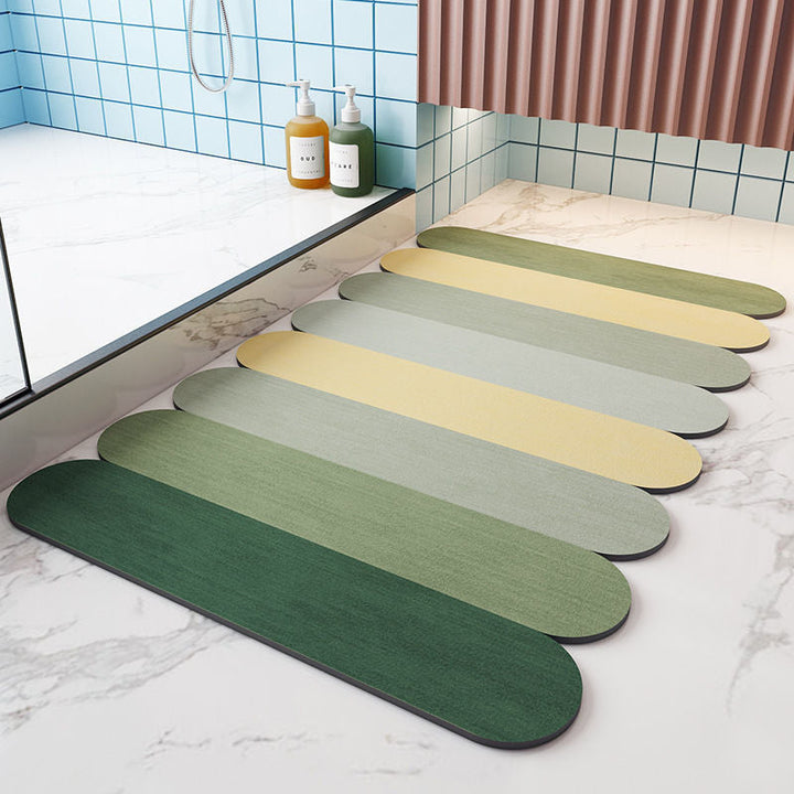 Non Slip Absorbent Stripe Floor Mat, Quick Drying Bathroom Balcony Rug | Bowlift