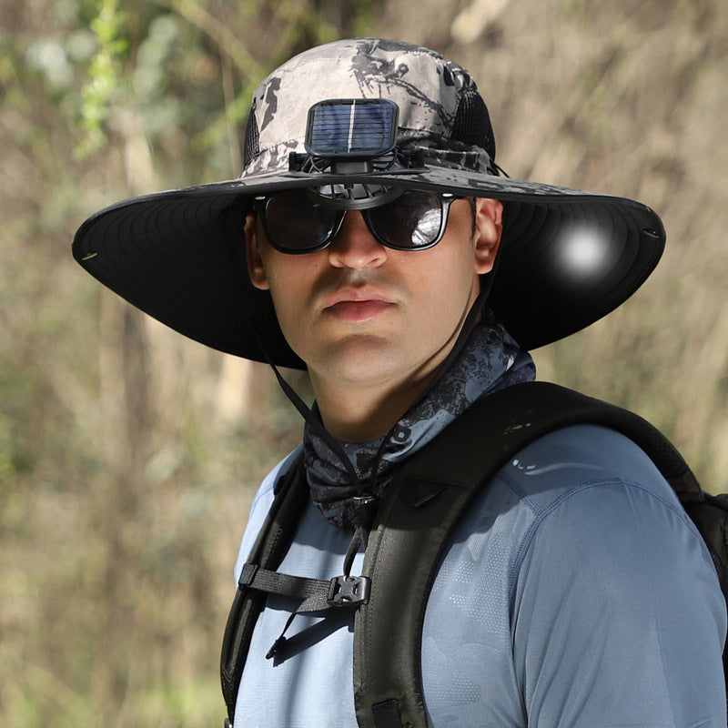 Solar & USB Charging Fan Outdoor Fishing Hat | Bowlift
