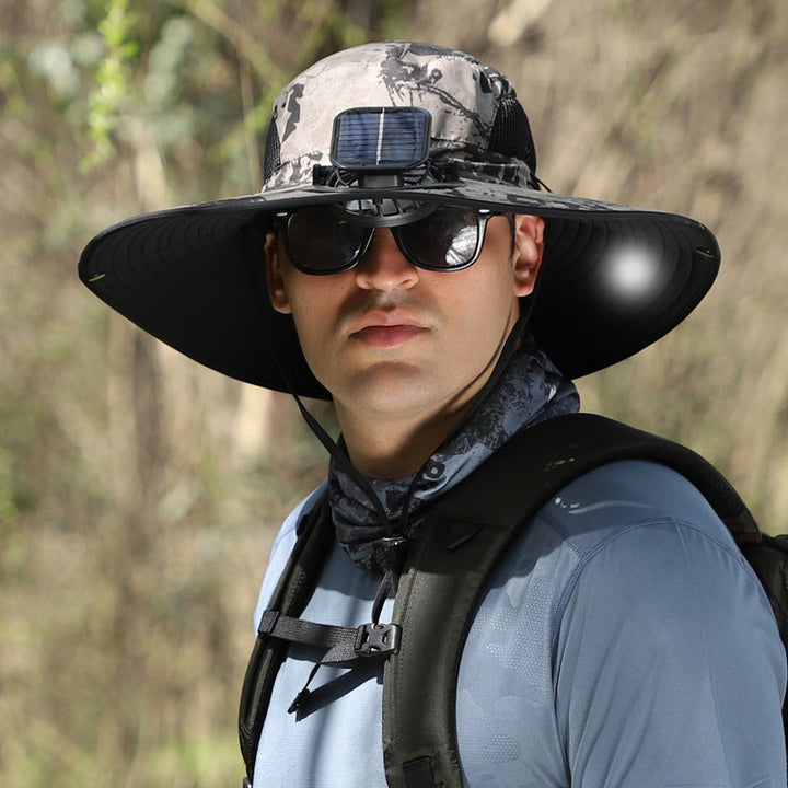 Solar & USB Charging Fan Outdoor Fishing Hat | Bowlift