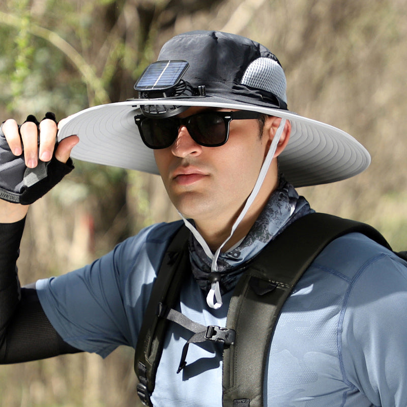Solar & USB Charging Fan Outdoor Fishing Hat | Bowlift