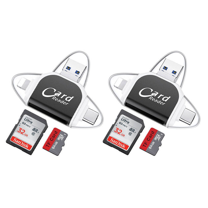 BowLift | 4-in-1 Universal SD TF Card Reader with Multiple Connections