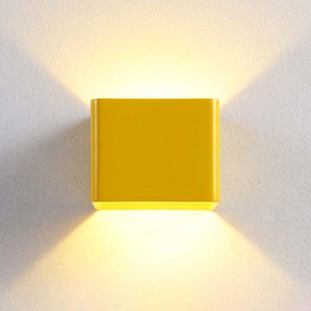 LumiBox - Square LED Wall Lamp | Modern Design in Bowliftack, White and Green for Bedroom and Living Room | Bowlift