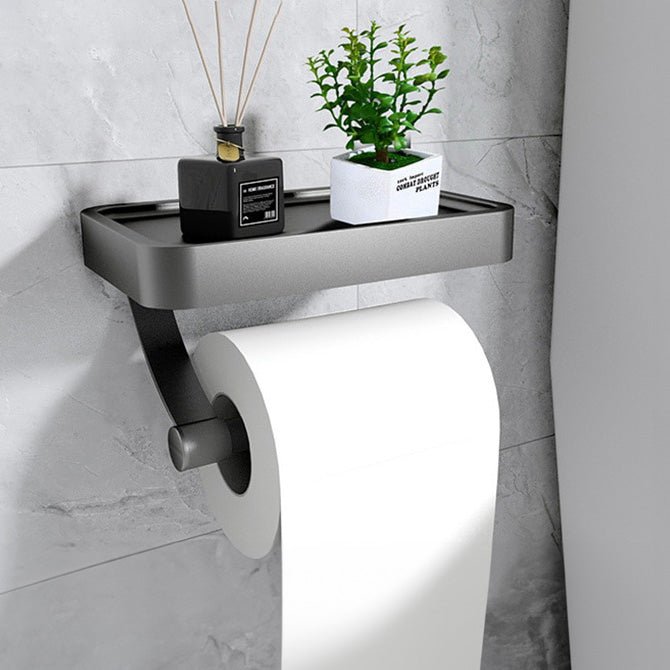 BowLift | RVS Shelf | Drill-free Toilet Roll Holder with Storage Shelf made of Stainless Steel