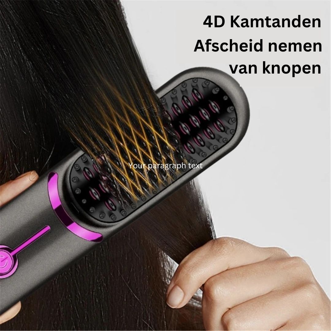 BowLift | SleekStyle – 3-in-1 Heat Brush for Smooth, Frizz-Free Hair