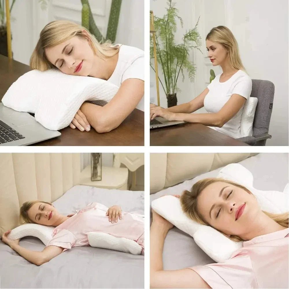 BowLift | SleepEase – Orthopedic U-shaped memory foam pillow for neck and hand support