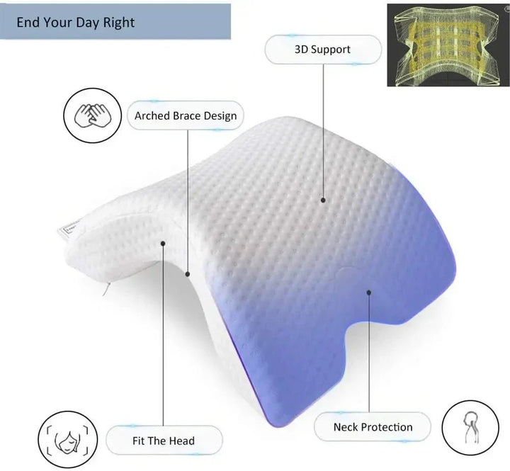 BowLift | SleepEase – Orthopedic U-shaped memory foam pillow for neck and hand support