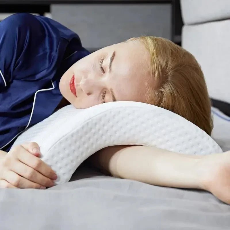 BowLift | SleepEase – Orthopedic U-shaped memory foam pillow for neck and hand support