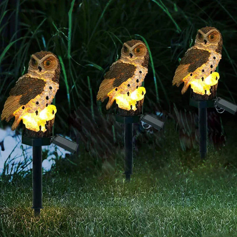 Solar-Powered Owl Garden Lamp - OwlGlow | Bowlift