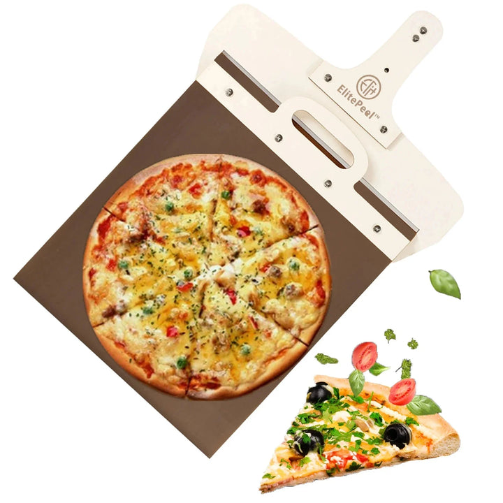Sliding Pizza Peel Shovel Removable Wooden Handle Pizza Spatula with Tarps | Bowlift