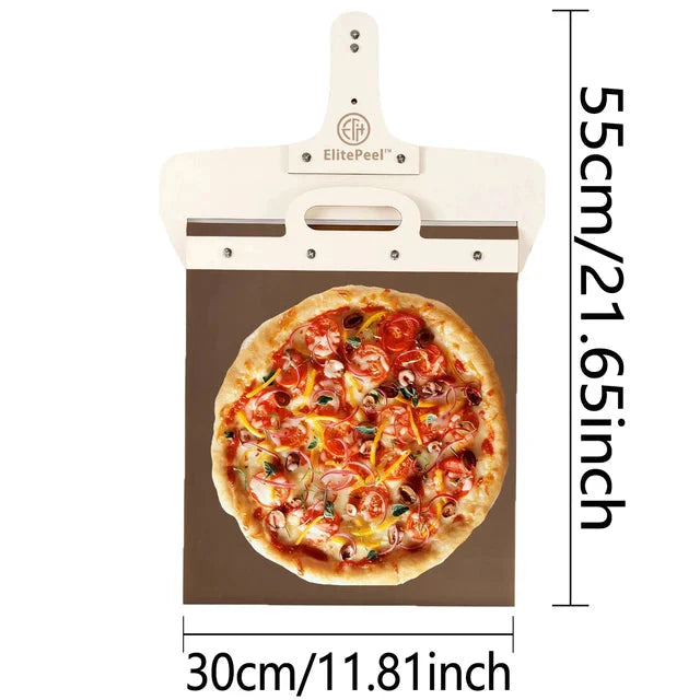 Sliding Pizza Peel Shovel Removable Wooden Handle Pizza Spatula with Tarps | Bowlift
