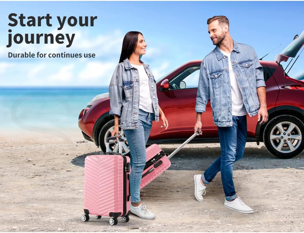 Hard Shell Carry-On Luggage with Lock & Spinner Wheels – Rosemont | Bowlift