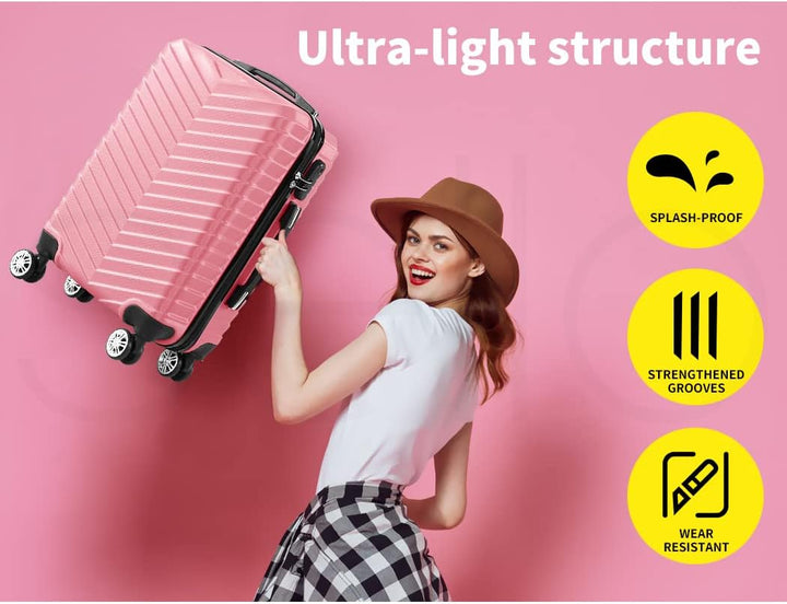 Hard Shell Carry-On Luggage with Lock & Spinner Wheels – Rosemont | Bowlift