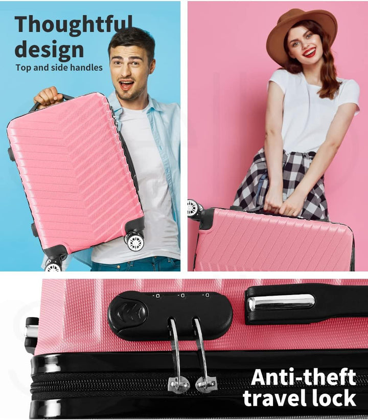 Hard Shell Carry-On Luggage with Lock & Spinner Wheels – Rosemont | Bowlift