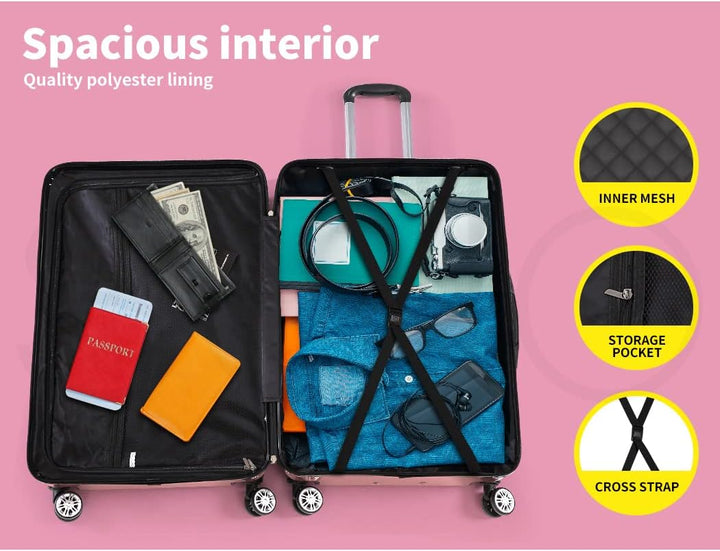 Hard Shell Carry-On Luggage with Lock & Spinner Wheels – Rosemont | Bowlift