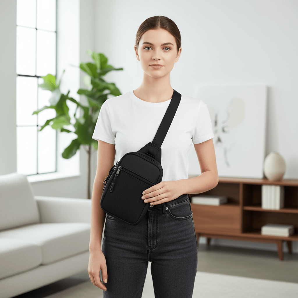 BowLift | SLIMVOY – Compact Travel Sling Bag for Effortless Organization