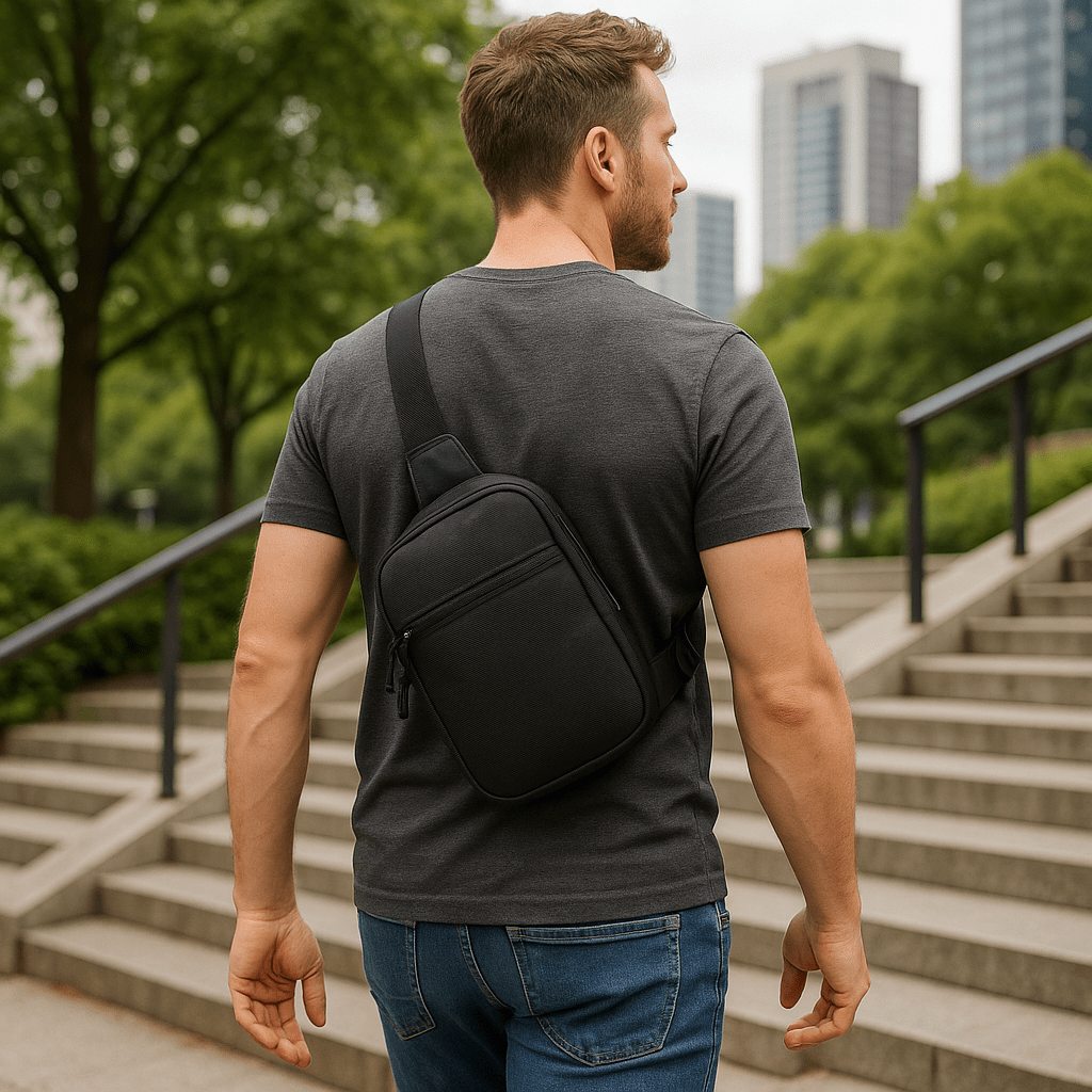 BowLift | SLIMVOY – Compact Travel Sling Bag for Effortless Organization