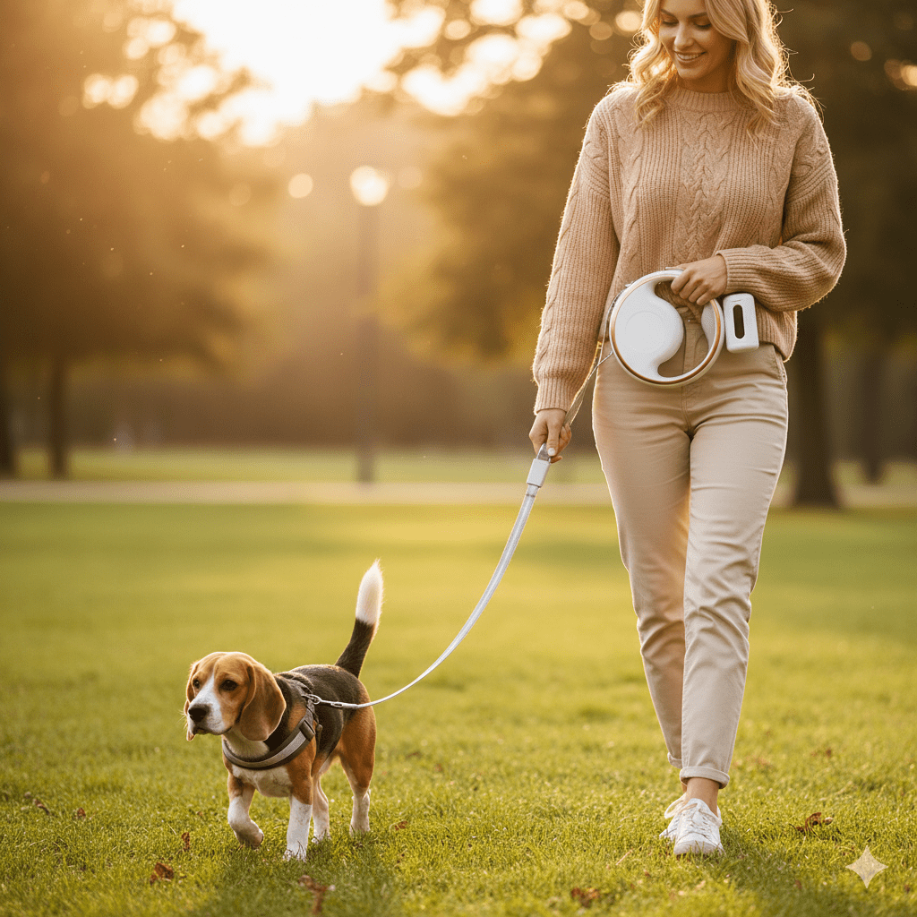 BowLift | SmartLead – Automatic Dog Leash with LED Light and Waste Bag Holder