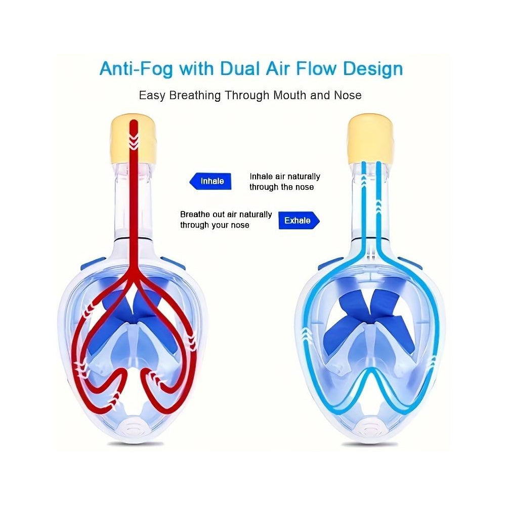 Snorkel mask for children and adults with snorkel and 180-degree visibility | Bowlift