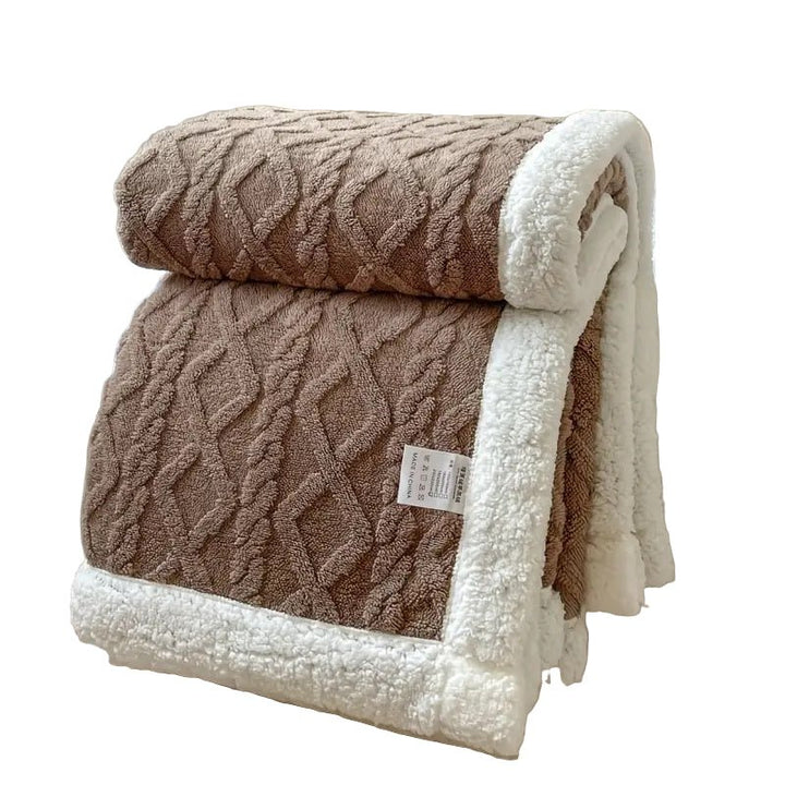 BowLift | SHERPLY – Reversible Sherpa Fleece Blanket for Year-Round Comfort