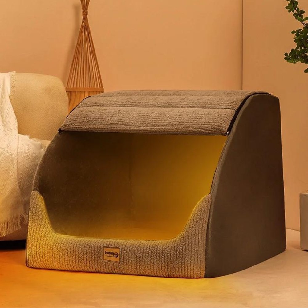 SnuggleHome Cozy Warm Enclosed Bed for Dogs